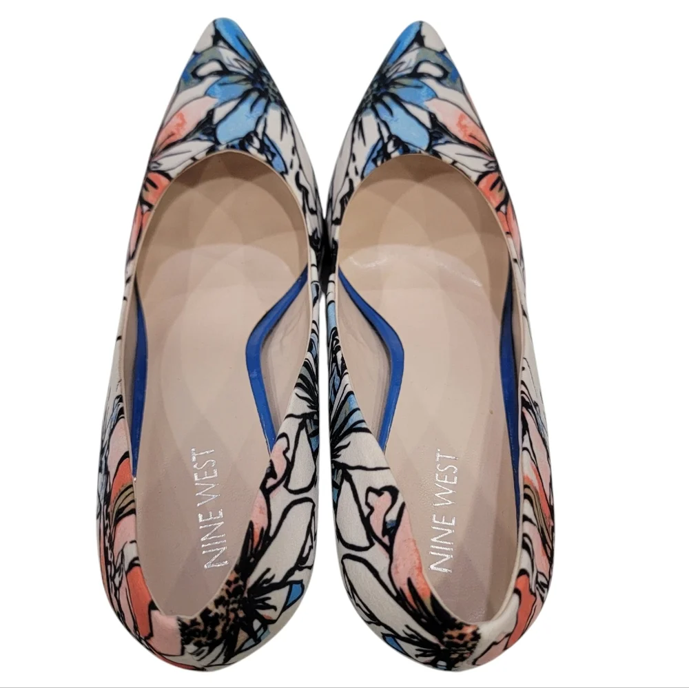 Nine West Women's Floral High Heel Shoes - Picture 5 of 17